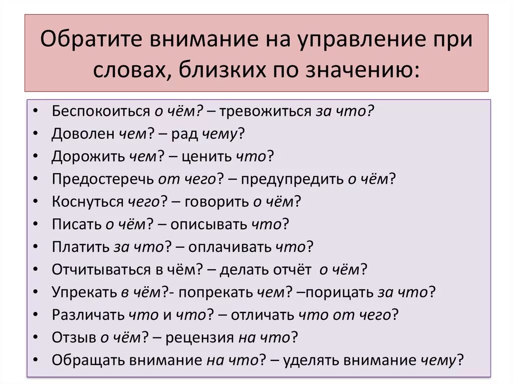 Управление при словах близких по значению. Слова близких по значению. Управление при словах близких по значению 10 класс. Обращающие слова. Уделять внимание норма