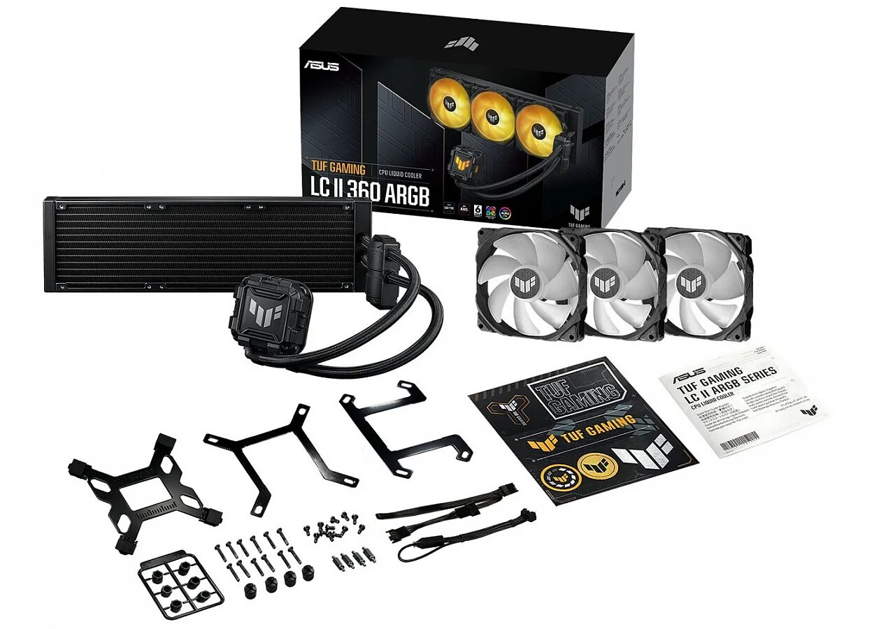 Asus tuf gaming lc 360 argb. Aio системы. жидкостное охлаждение турбины. система жидкостного охлаждения asus tuf gaming lc ii 360 argb, lga20xx/lga1700/1200/115x/am4. aio подсистема.