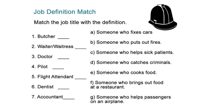 Match the titles to the descriptions. Jobs задания. Jobs and Professions 5 класс. Английский язык Definition jobs. Jobs задания для детей.