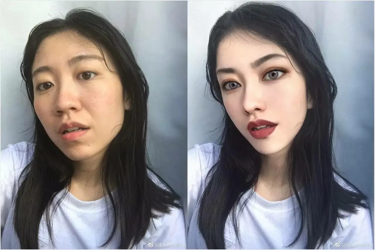 Photos before after. Кореянки в жизни. Кореянки без макияжа в жизни. Корейцы в реальной жизни. Селфи до и после.