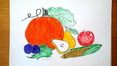Рисование овощей 1 класс