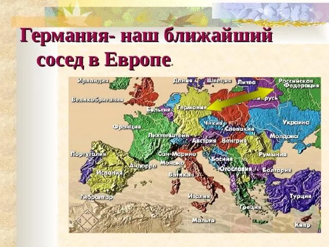 Соседи Европы. Германия наши соседи ?. Какие страны соседи Европы. Схема соседей Европы.