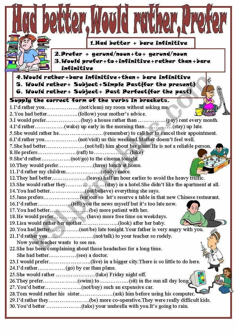 Had better examples. Would rather had better worksheets. would rather would prefer упражнения. prefer would prefer would rather. prefer would rather had better.