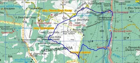 Чатыр даг на карте