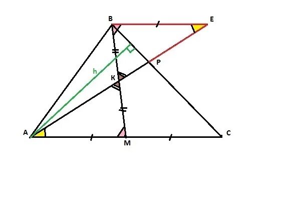 В треугольнике abc через середину медианы. В треугольнике ABC проведена Медиана BM. Через середину k Медианы BM. Через середину к Медианы ВМ. Через середину Медианы треугольника и вершину.