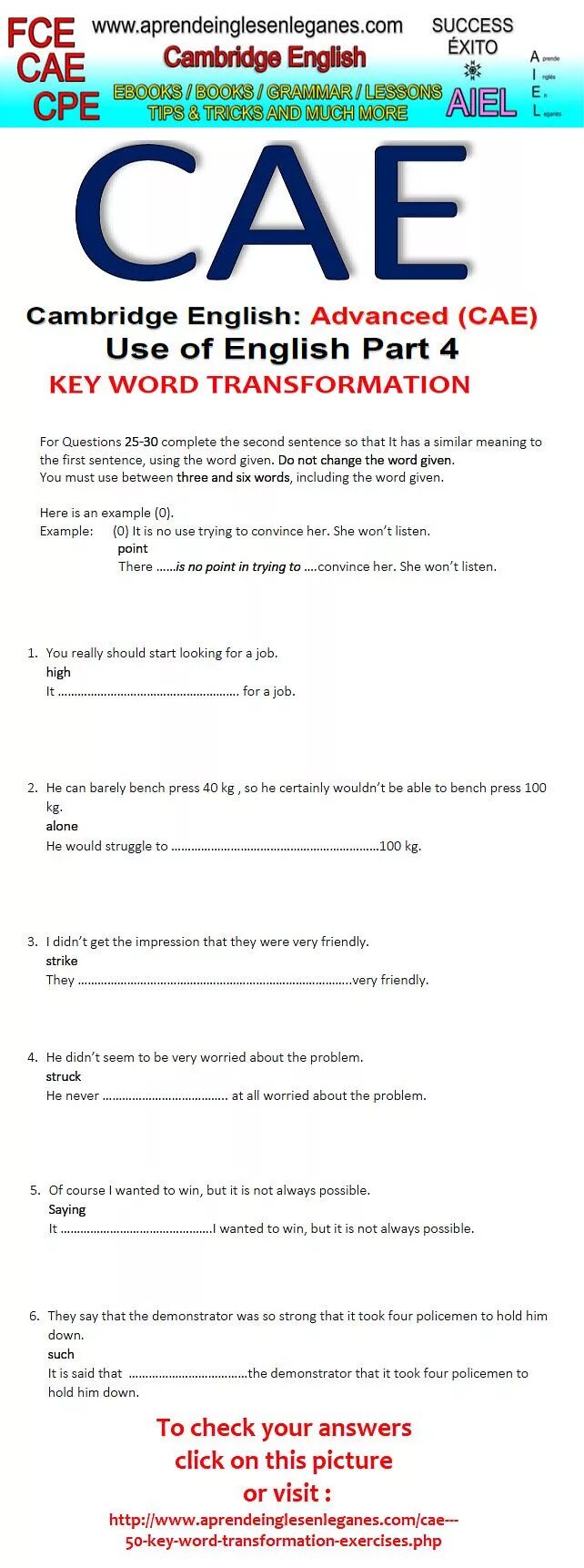 Cae use of english. Fce sentence transformation exercises. fce key word transformation. cae use of english part 4. cae key word transformation.