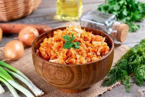 Тушим замороженные капусту