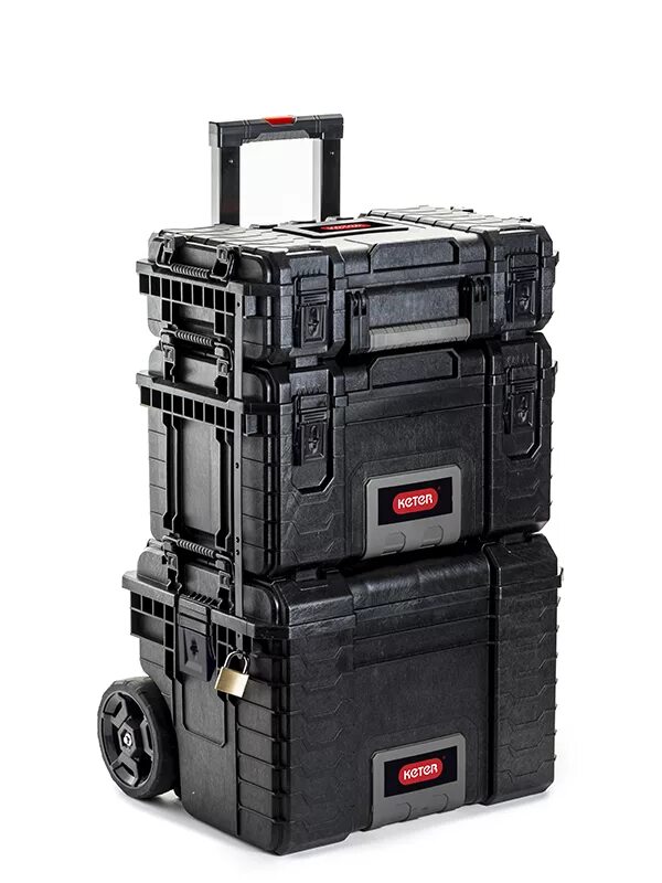 Ящик Keter Gear Toolbox (17200382), 56.4x35x31 см, 22'' , черный. Кетер ящики для инструмента. Ящик для инструментов на колесах кетер. Keter Gear Organizer. Keter roc