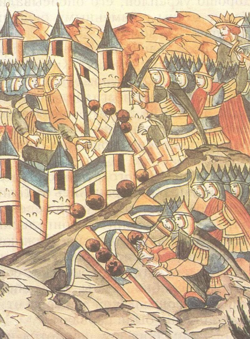 Взятие батыем владимира 1238. Монголо-татарское иго летописная миниатюра. Гравюры татаро монгольского ига. Хан батый на руси. Задонщина лицевой летописный свод.