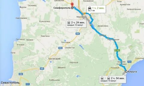 Симферополь курортное как добраться