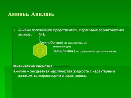 Анилин является основанием