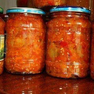 Салат на зиму кабачки перец томатная паста