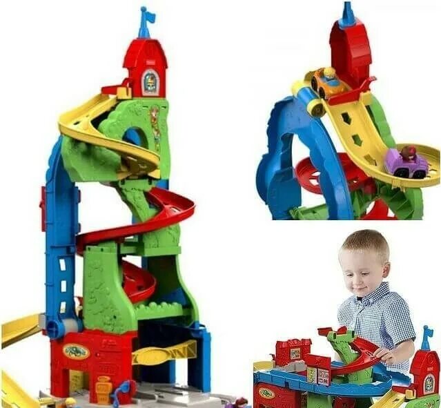 Трек прокат. Трек Fisher Price «небоскреб 2 в 1». Автотрек небоскреб Fisher Price little people. Трек Fisher Price little people. Трек little people Fisher.