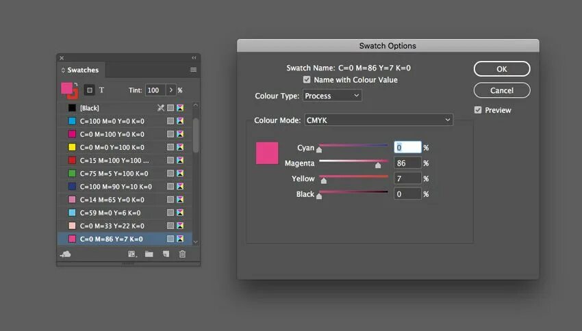 Градиент в индизайне. Палитра effects (эффекты) indesign. меню палитры indesign. диспетчер красок в индизайне.
