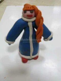 Снегурочка из мягкого пластилина