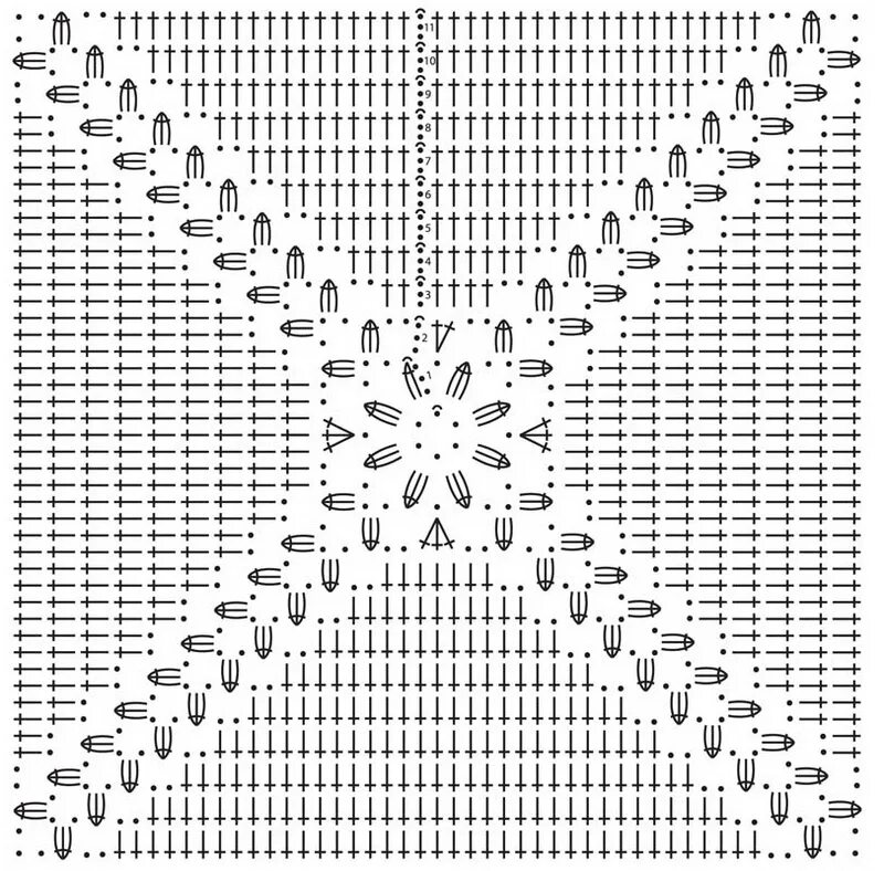 Крючком на табуретку чехол квадратный схемы. Мотив Бабушкин квадрат схема. Вязание крючком на табурет квадратную схема. Схема вязания чехлов на табурет крючком мотивами. Схемы наволочек спицами
