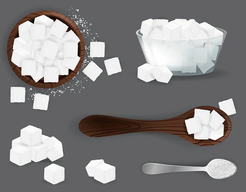 Sugar set. Сахар вектор. Сахар векторный рисунок. Сахарозаменители вектор. Сахар проект для малышей.