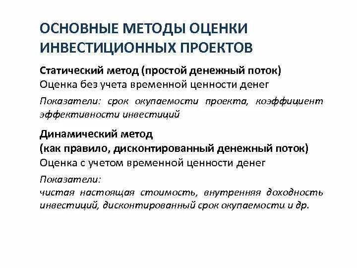 Картинки МЕТОДЫ ОЦЕНКИ ИНВЕСТИЦИОННЫХ