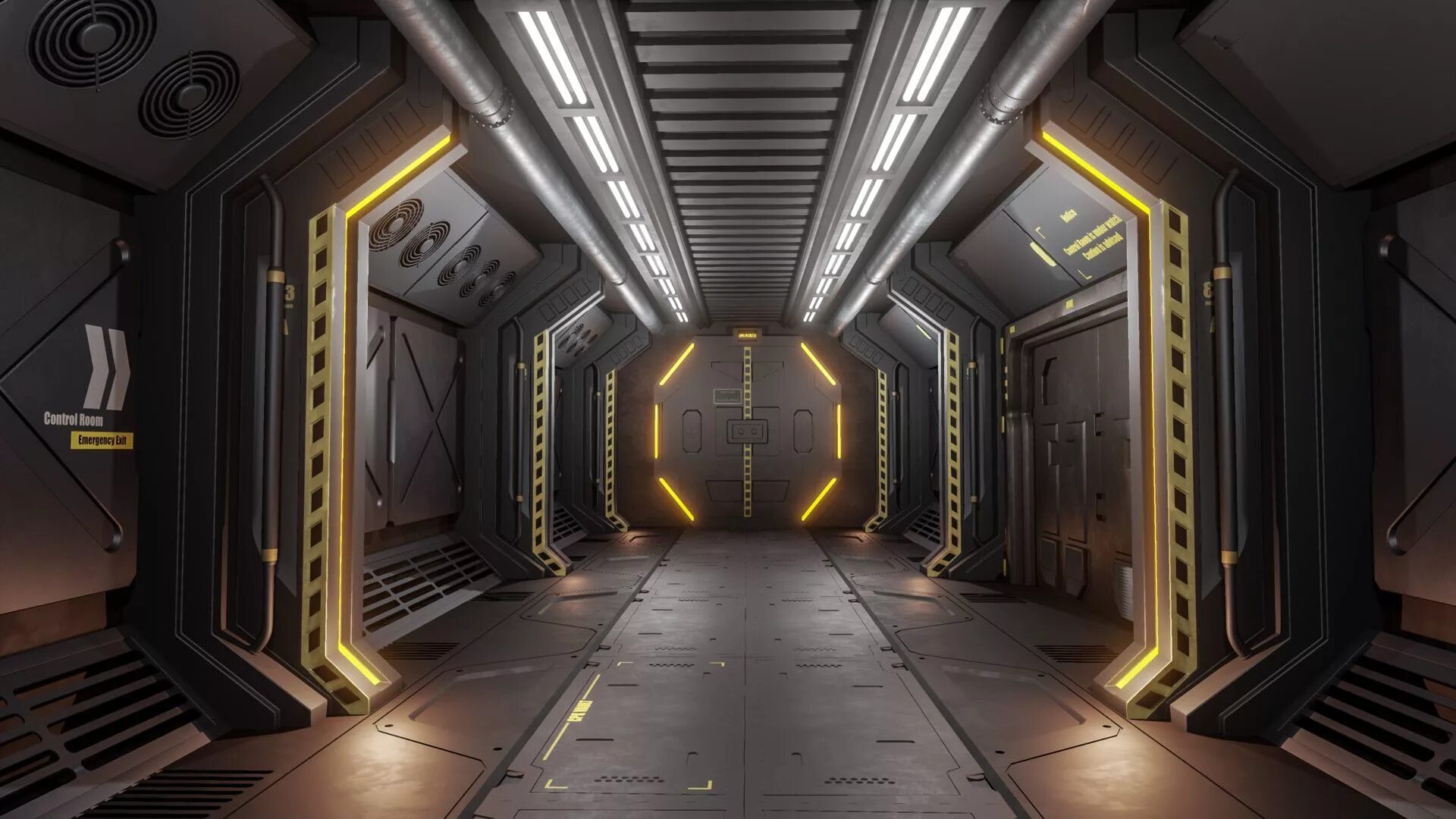 Внутри в каком месте. 3d коридор космического корабля амонг ас. sci fi corridor двери. киберпанк бункер. космический корабль амонг ас внутри.
