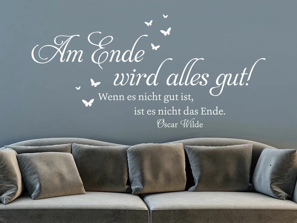 Zitaten. Leben ist gut картина. Рисунок в ярких цветах словами Ende gut alles gute. Рисунок в черно белом со словами Ende gut alles gute.