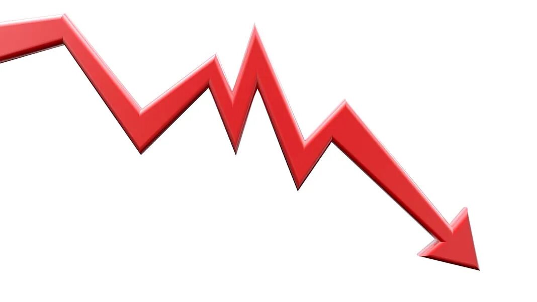 Красный рынок биржа. Красный кризис. Обвал биржи. Кризис финансы. Снижение на прозрачном фоне.