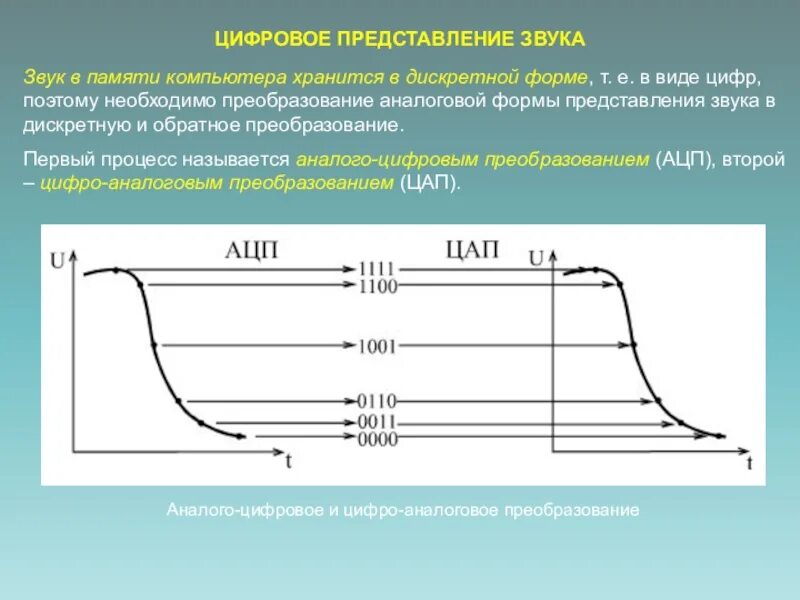 Цифровое представление звука. Дискретная форма звука. Аналоговая и цифровая запись. Представление звука в памяти компьютера. Аналоговая форма звука