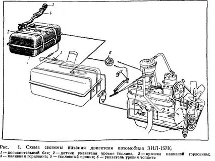 Схема системы питания двигателя