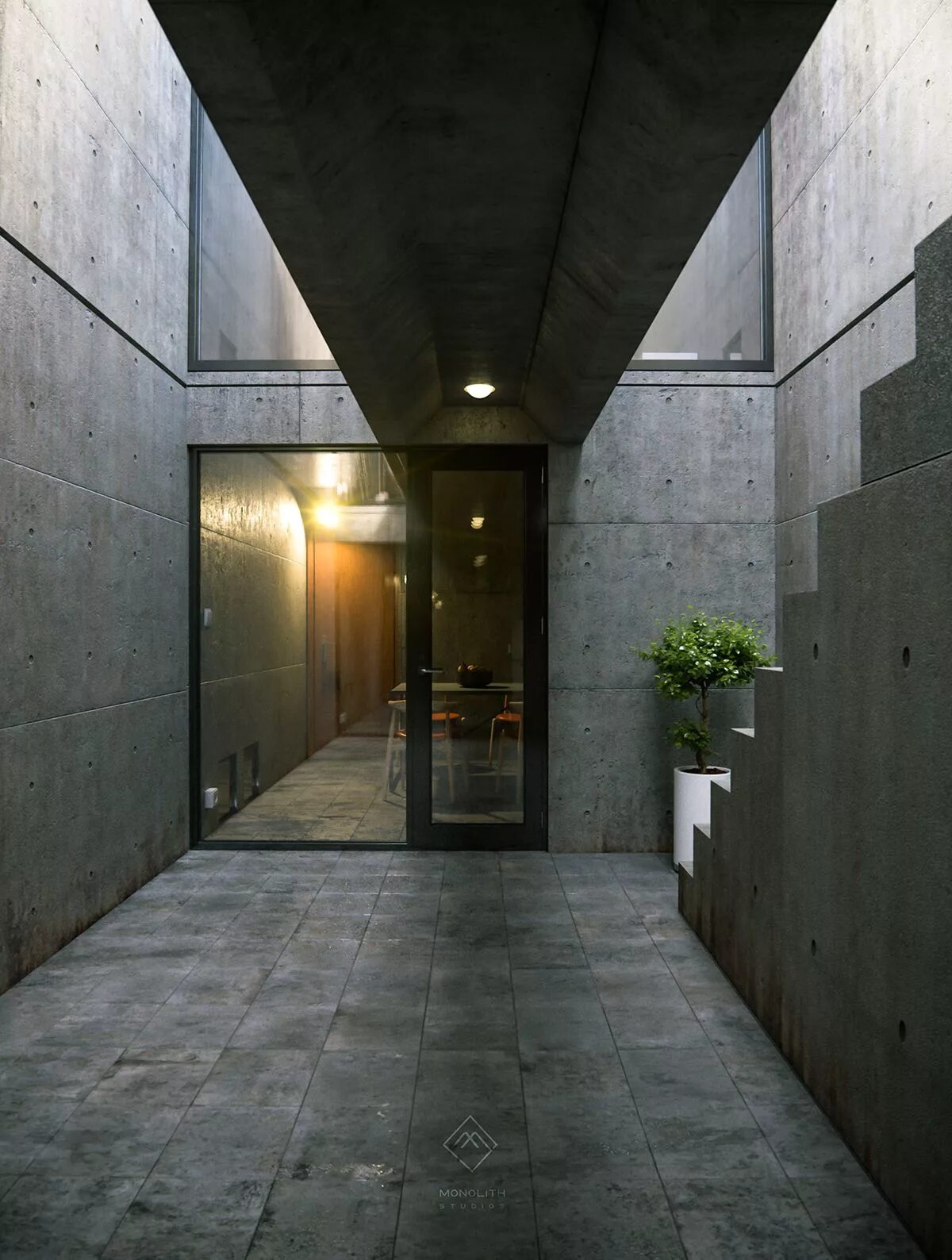 More concrete. Дом Адзума Тадао Андо. Роу Хаус Тадао Андо. Тадао Андо архитектура. Частный дом в Осаке Тадао Андо.