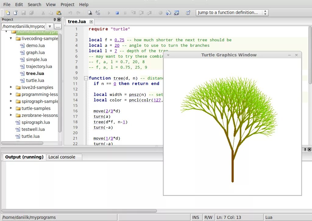 Spck editor. Функция Tree. Функция Tree 3. Что такое среда разработки в программировании. ZEROBRANE Studio lua.