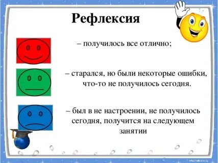 Рефлексия урока слова