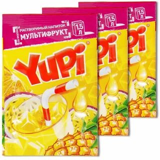 Растворимый напиток YUPI «Мультифрукт», 12 г, энергетический растворимый на...