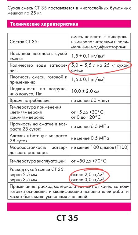 Сколько уходит смеси