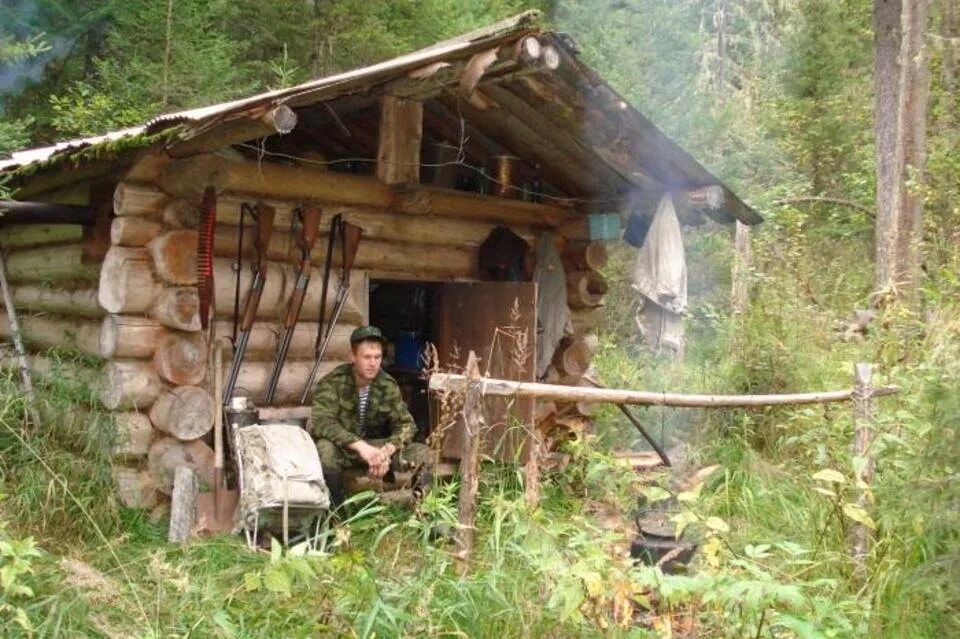 Заимка охотника в тайге. Отшельники сибирской тайги. Посёлок Таёжный Тайга. Избы в тайге зимовье.