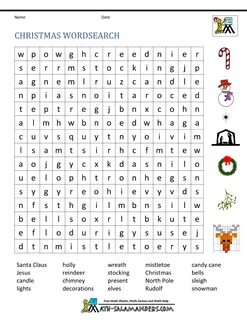 Christmas wordsearch