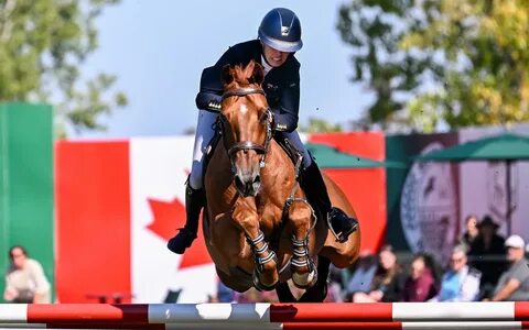 Olympic Australian showjumper Katie Laurie survived a tack malfunction with...