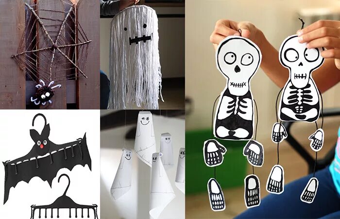 Декор на хэллоуин своими руками из бумаги 23 Guirnaldas de Halloween para niños con tutoriales y plantillas Halloween part