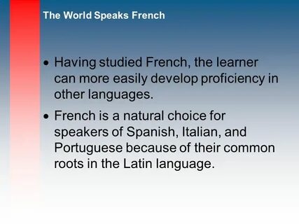 He to speak french