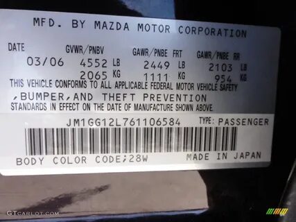 Коды mazda