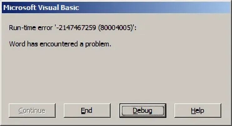 Visual error