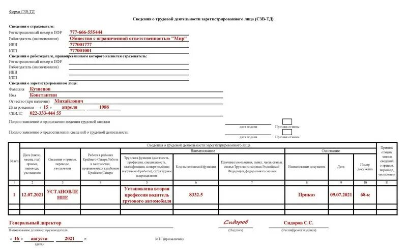 Как аннулировать сзв тд. Сзв-тд форма 2025. сзв-тд на генерального директора. сзв-тд образец. сзв тд прием генерального директора.