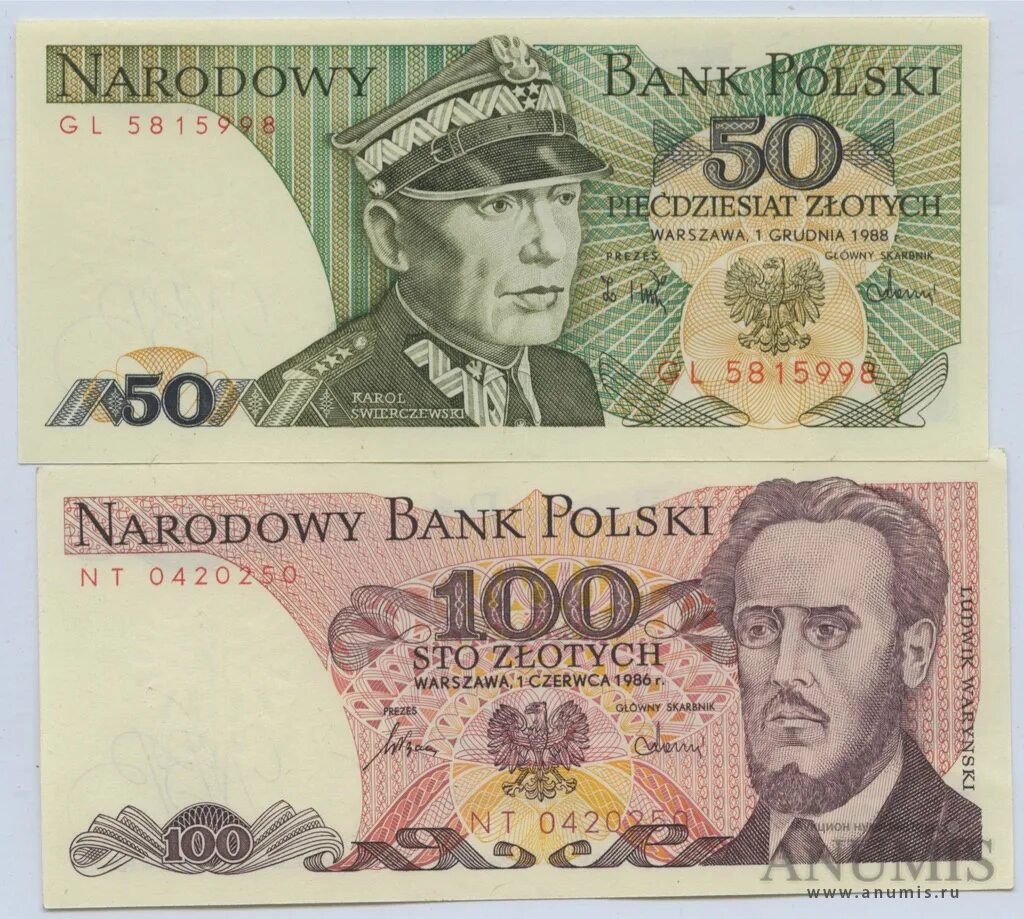 100 Zlotych в рублях 1986. 100 Польских злотых в рублях. Польша 100 злотых 1986 банкнота. 50 Злотых купюра. Перевести польские деньги