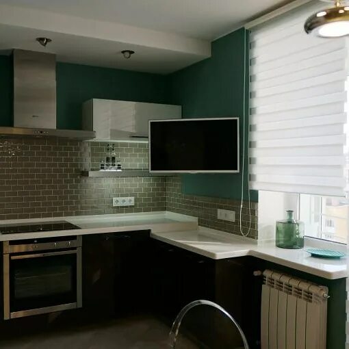 24 фотоидеи размещения телевизора на кухне в хрущевке Home, Decor, Furniture