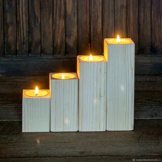 Подсвечник из дерева