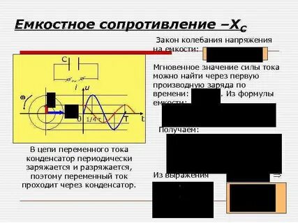 Значение емкостного сопротивления