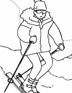 Нарисовать рисунок зимние виды спорта