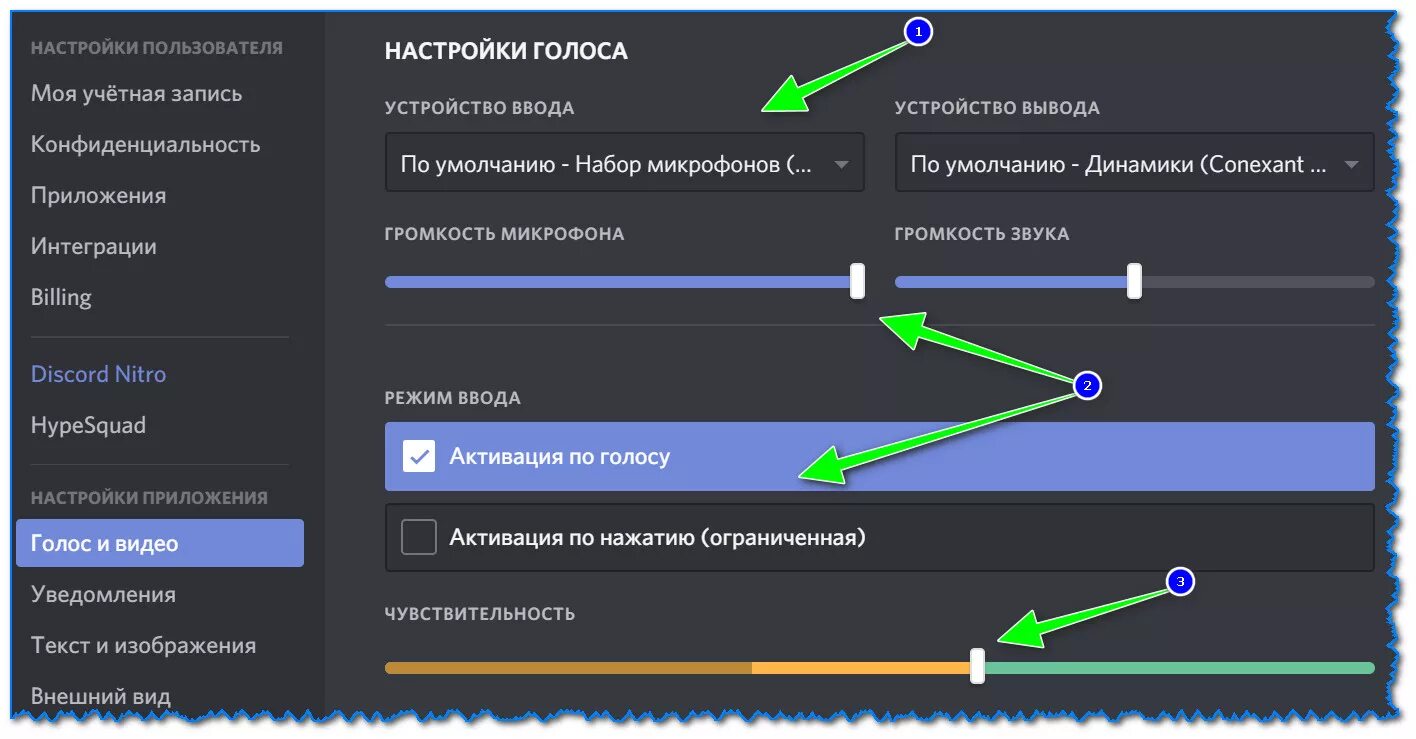 Громкость микрофона в дискорде