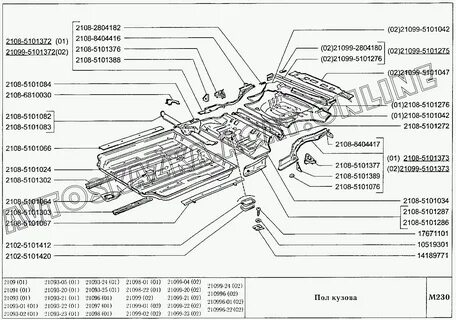 Название деталей ваз 2114