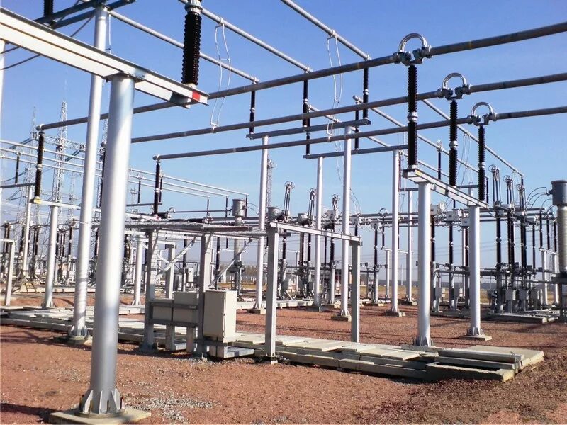 система шин 110 кв. ошиновка подстанции 35кв. пс 220 кв тайнинская. секция шин на подстанции. жесткая ошиновка 110 кв.