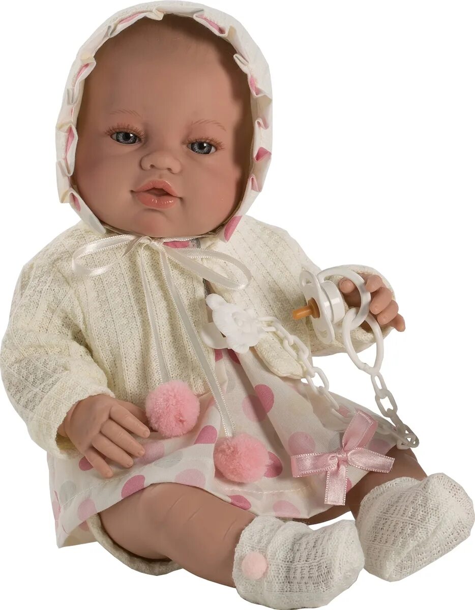 Виниловый пупс. Пупс Berbesa Gordi 26см (262a). Munecas Berbesa кукла. Испанские куклы Бербеса. Пупс Munecas Berbesa новорожденный, 42 см, 5114.
