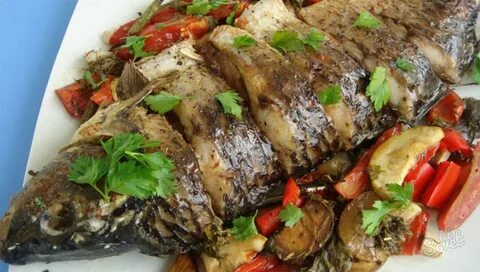 Сазан в духовке с овощами рецепты
